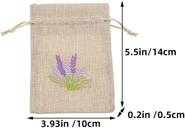 LOGOFUN 5pcs Dried Flower Storage Bag with Drawstring