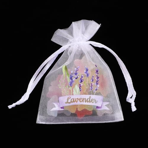 LOGOFUN 20pcs Lavender Sachet Bags - White
