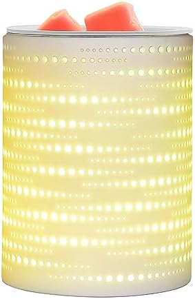 Wax Melt Warmer Ceramic Oil Burner with Timer and LED Color Changing