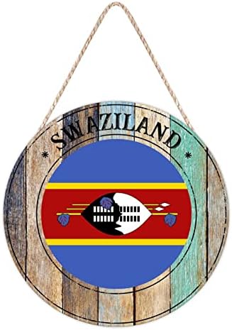 Farmhouse Front Door Hanger Round Wood Wreath Sign 10x10