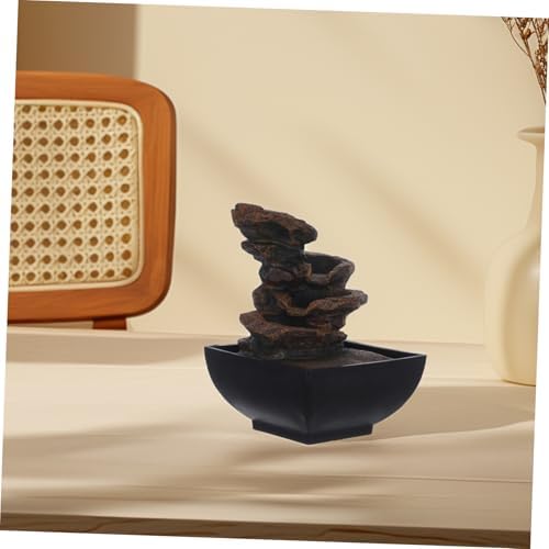 110v Tabletop Fountain with LED Light and Meditation Decor