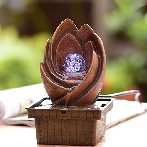 Vintage Copper Desktop Fountain with Crystal Spinning Ball