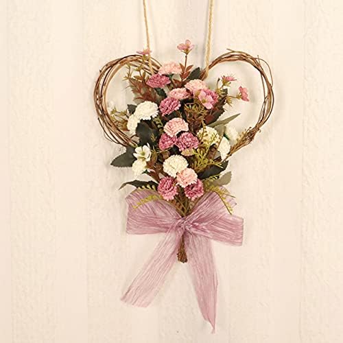 Artificial Carnations Wreath 14 Inch Front Door Decor