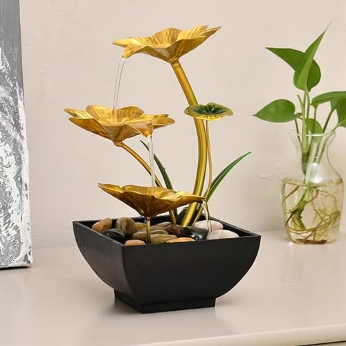 GRFIT Tabletop Fountain with Elegant Water Flow Design