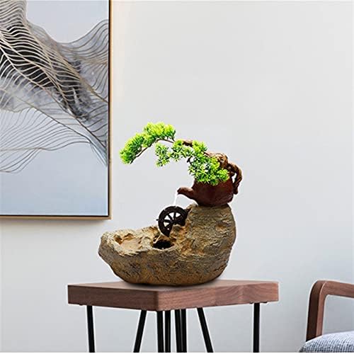 SUNESA Tabletop Fountain Bonsai Indoor Desk Waterfall Zen Meditation Decor