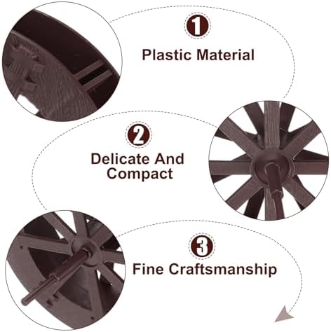 Uxcell 2 Pcs Fountain Water Wheel 43 Inch Desktop Fortune Statue Decor