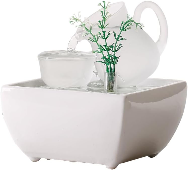 Modern Indoor Tabletop Fountain with Waterfall