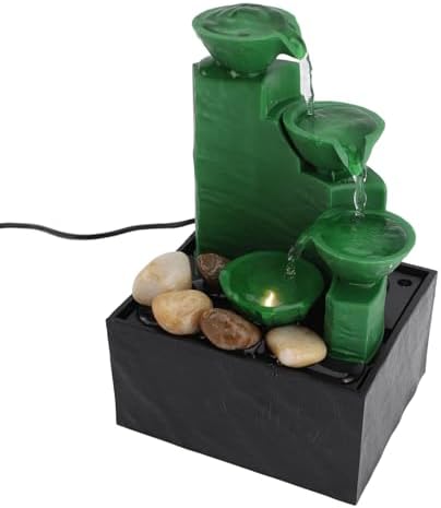 Tabletop Fountain with LED Light and USB Power