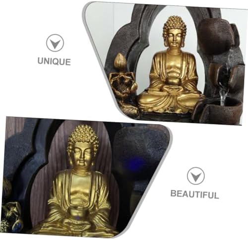 Buddha Statue Resin Tabletop Fountain with LED Light