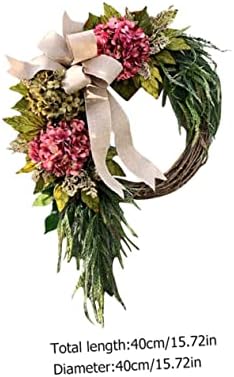 Simulated Hydrangea Wreath Front Door Decor