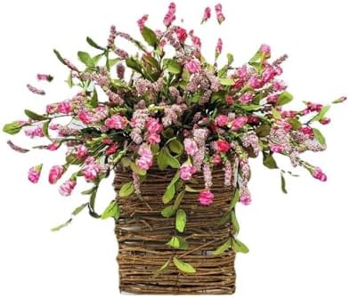 Cream Hydrangea Door Hanger Basket Wreath