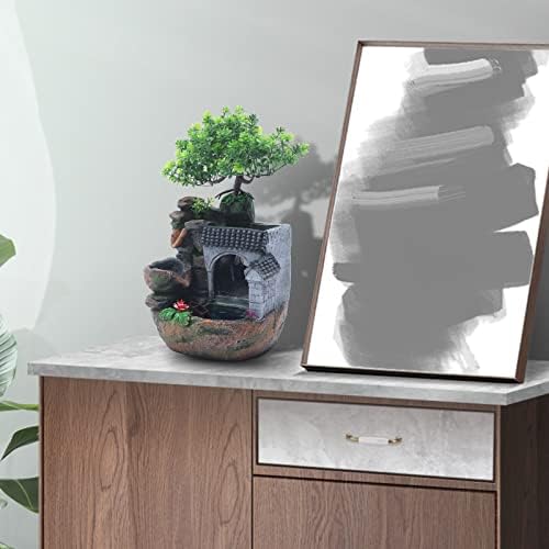 LED Desktop Waterfall Fountain with Mist for Home Office Bedroom Hotel Decoration