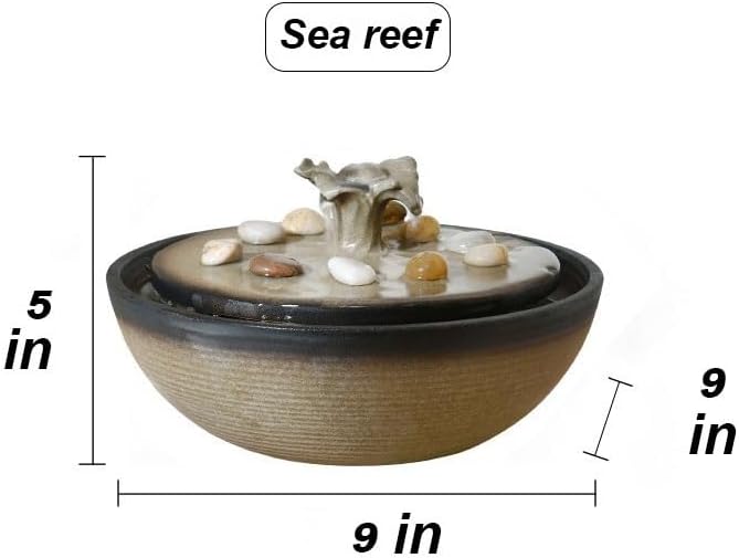 Indoor Tabletop Fountain with 4 Bonus Crystal Stones