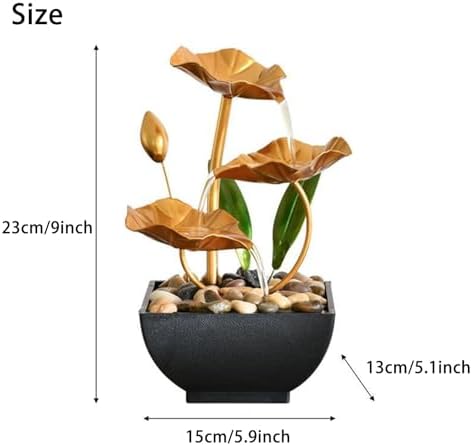 Rwoora Tabletop Ball Fountain Resin Indoor Waterfall