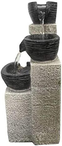 Stacking Bowls Fountain with Warm LED Lights