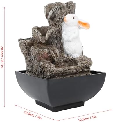 FLEXMAN Tabletop Fountain with LED Light and USB 5V Power