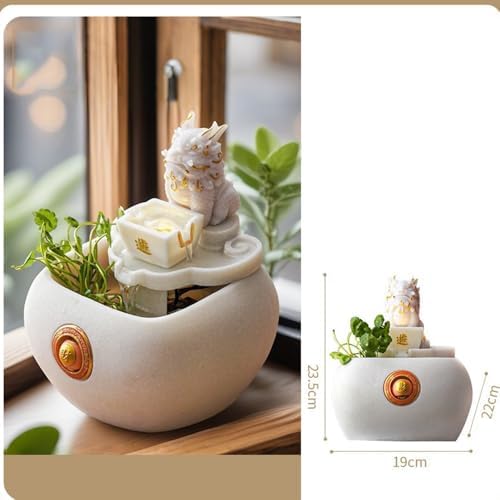 Tabletop Fountain with Lucky Beast Prosperity Design