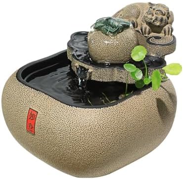 Chinese Style Tabletop Fountain with Circulating Water for Decor