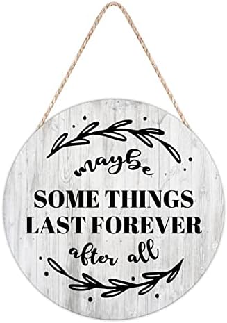 Farmhouse Front Door Hanger Funny Wood Sign Decor
