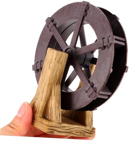 Waterfall Fountain Wheel Tabletop Decor Rotating Water Wheel with Support Stands for Zen Gardens