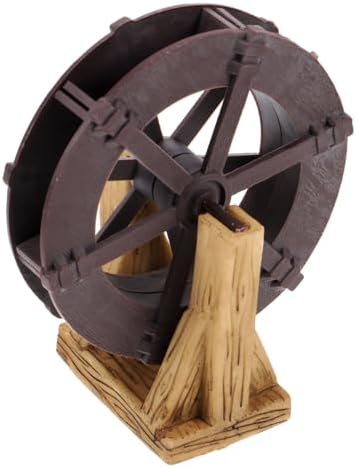 Waterfall Fountain Wheel Tabletop Decor Rotating Water Wheel with Support Stands for Zen Gardens