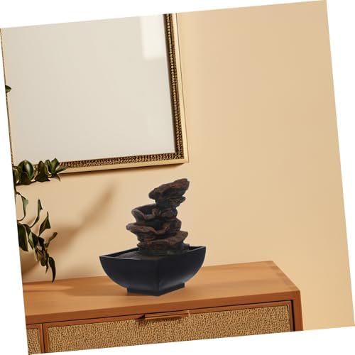 110v Indoor Desktop Water Fountain with LED Light and Natural Waterfall Sounds