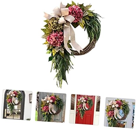 Simulated Hydrangea Wreath Front Door Decor