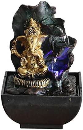Ganesha Statue Tabletop Fountain Buddha Figurine 13cmx13cmx19cm