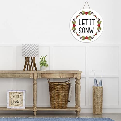Mutilovely 12 Inch Christmas Welcome Sign Door Decor