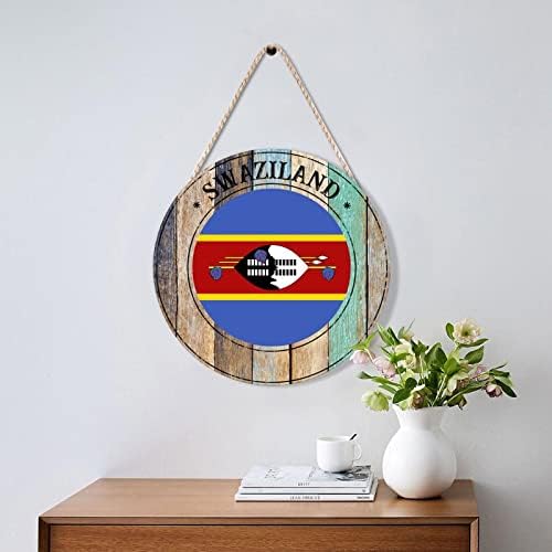 Farmhouse Front Door Hanger Round Wood Wreath Sign 10x10