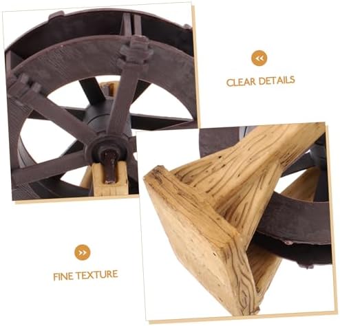 Waterfall Fountain Wheel Tabletop Decor Rotating Water Wheel with Support Stands for Zen Gardens