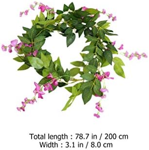 2pcs Artificial Wisteria Flower Wreath Front Door Decor