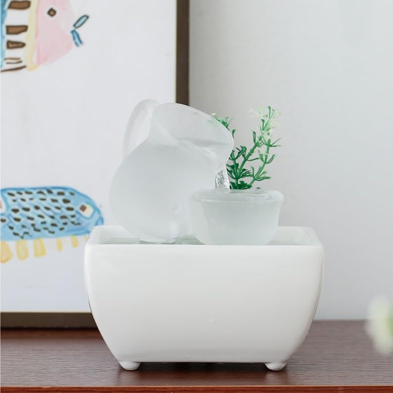 Modern Indoor Tabletop Fountain with Waterfall