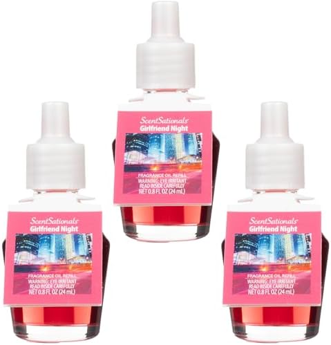 Scentsationals Fragrance Oil Plug In Refills 3-Pack - Girlfriend Night