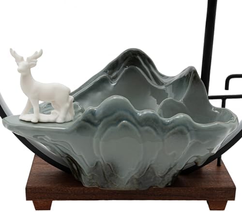 MOQNISE Tabletop Fountain with LED Light and Atomizer