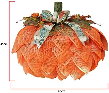 Handcrafted Pumpkin Door Wreath for Fall Halloween