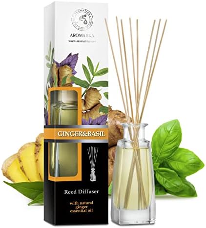 AROMATIKA Reed Diffuser Ginger Basil 34 Fl Oz