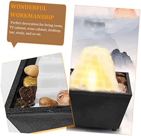 1set Relaxing Desk LED Lighted Fountain for Zen Room Decor