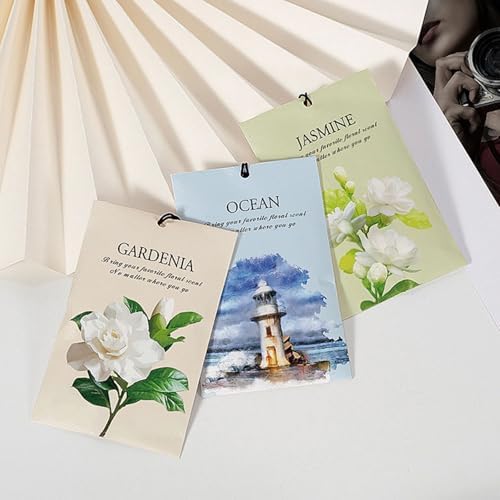 12 Pcs Flower Scented Sachets for Drawers Closets Air Freshener