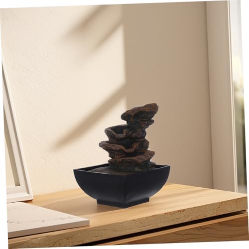 110v Tabletop Fountain with LED Light and Meditation Decor