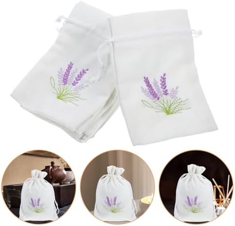 LUOZZY 20 Pcs Small Drawstring Lavender Sachet Bags for Wedding Birthday