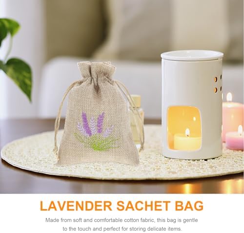 iplusmile Lavender Sachet Bags 10 Pack Linen Drawstring Pouch