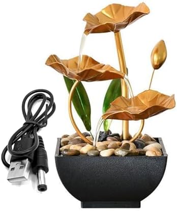 Rwoora Tabletop Ball Fountain Resin Indoor Waterfall