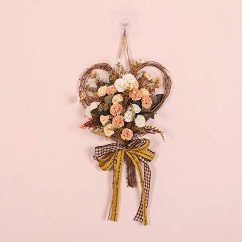 Artificial Carnations Wreath 14 Inch Front Door Decor