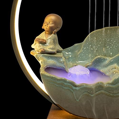 Indoor Waterfall Fountain with LED Light and Mist Feature