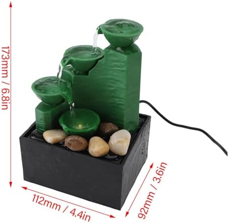 Tabletop Fountain with LED Light and USB Power