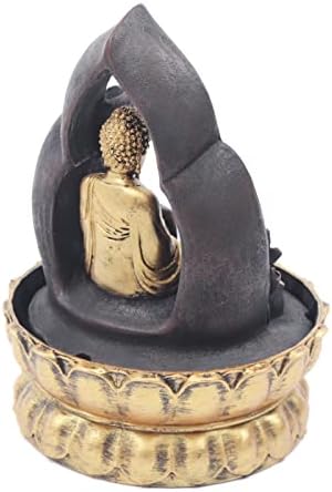 11 Inch Gold Buddha Tabletop Fountain with LED Light