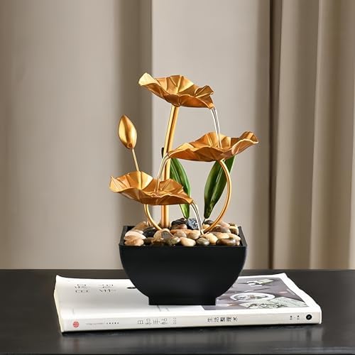 FengShui Caishen Tabletop Water Fountain for Relaxation and Meditation