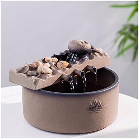 Tabletop Fountain with Ceramic Design and Water Mist