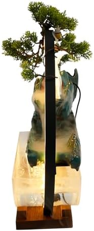 Indoor Ceramic Water Fountain with Mist LED Light and Atomization Effect